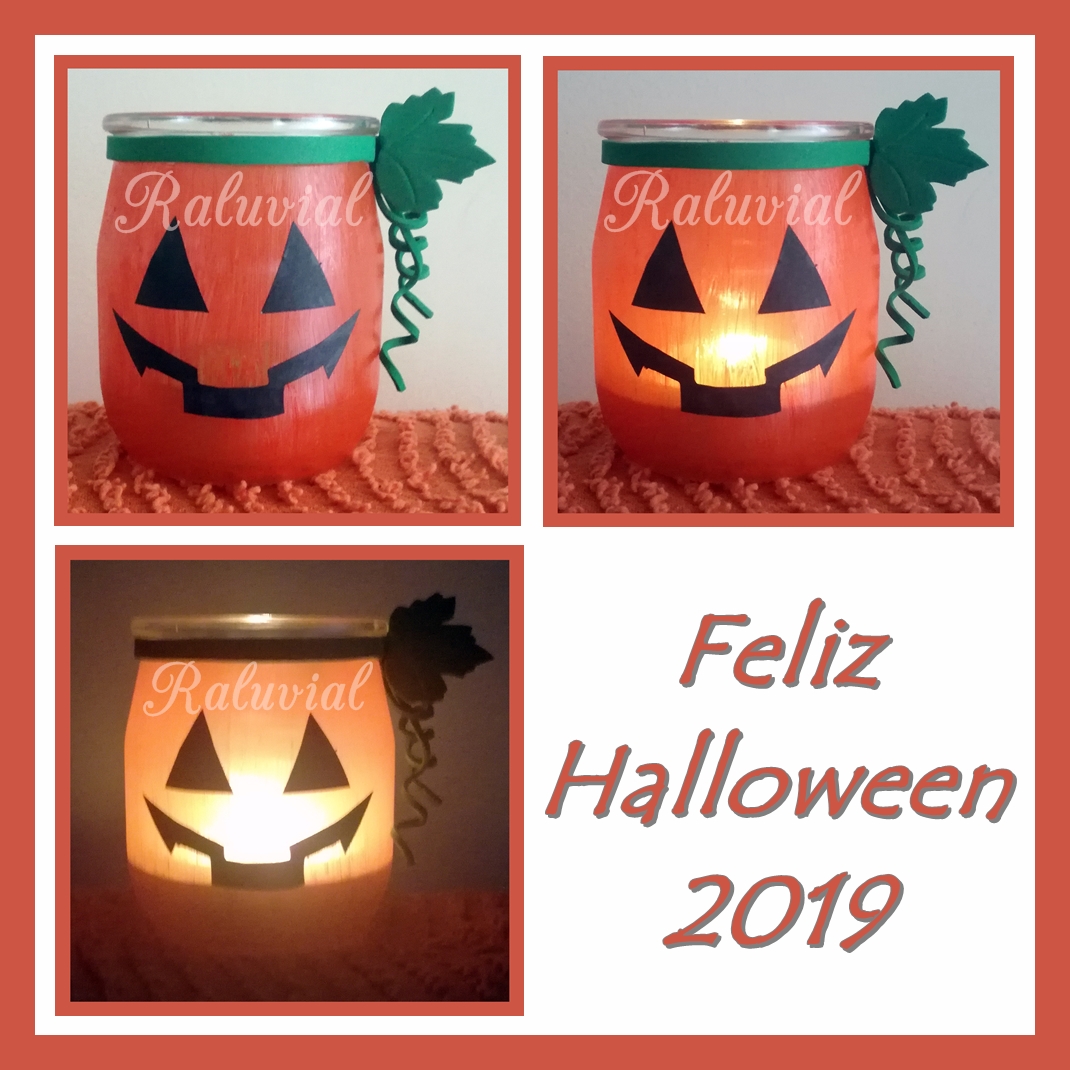 PORTAVELAS CALABAZA HALLOWEEN