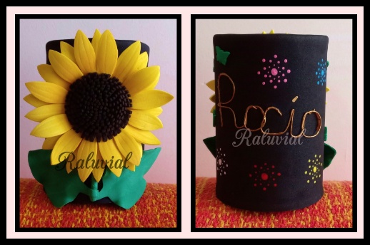 PORTALAPICES GIRASOL PERSONALIZADO