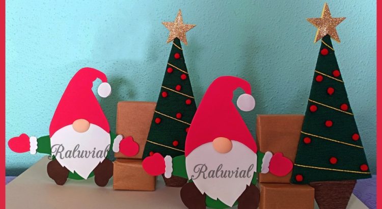 RALUVIAL GNOMOS Y ARBOLES NAVIDAD CON REGALOS