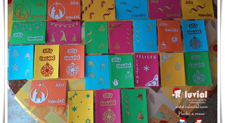 TARJETAS O POSTALES NAVIDAD HECHAS A MANO 2025